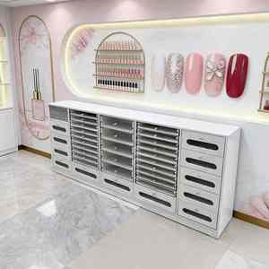 Gabinete de Almacenamiento para Arte de Uñas, Color Blanco, con Cajones y Estantes, para Salón de Belleza o Estudio - Product Image 1