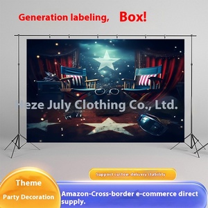 Toile de fond de photographie en PVC de Noël neuve, directement de l'usine, tapisserie en papier sans couture, ventes transfrontalières Chine - Product Image 2