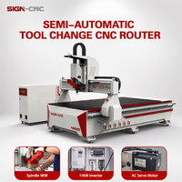Mesin CNC Router 1325 untuk Kayu, Penggantian Alat Semi Otomatis, 3 Axis, Mesin CNC Pengolahan Kayu, Ukiran, Pemotongan, dan Penggraviran Kayu