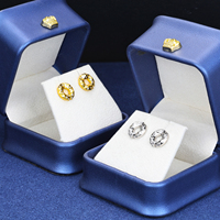 Nouvelle arrivée de haute qualité 925 en argent Sterling Moissanite diamant mode glacé boucles d'oreilles pour hommes femmes noël