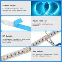 Bande LED flexible 5M 12V 24V RGBW RGBWW 5050, 12mm, 60 LED/m, 108 LED/m, 120 LED/m, éclairage LED