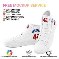 Chaussures de sport en gros pour équipes OEM ODM, baskets montantes en toile personnalisables avec logo sur demande, baskets décontractées FN024-26027059-3
