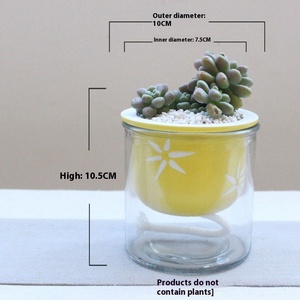 Hot-bán tự động thấm thịt hoa nồ<span class=keywords><strong>i</strong></span> tráng men gốm Máy tính để bàn màu xanh lá cây nhà máy thủy canh container - Product Image 6