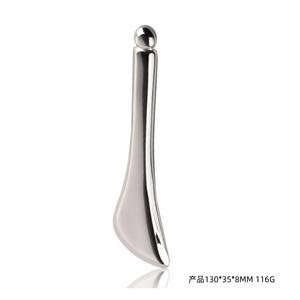 Métal Guasha Grattage Masseur <span class=keywords><strong>Corps</strong></span> Sculptant Visage Évider Gua Sha Outil Mat En Acier Inoxydable Côté En Alliage De Zinc Guasha - Product Image 6
