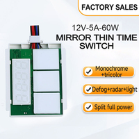 HCZLUX LSMY-03 Miroir Intelligent Anti-buée avec Capteur Tactile DC12V 5A IP22 60W Contrôle de la Température et de la Durée Blanc