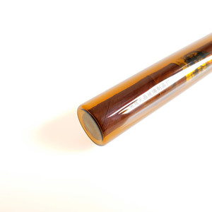 Tube en verre pour cigares Tianjing 20x120mm, anti-lumière, fond plat avec bouchon - Product Image 3