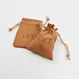 Pochette cadeau en velours recyclable avec cordon de serrage, impression sérigraphique personnalisée INFFY, sac en microfibre de haute qualité, 30x40cm - Product Image 2