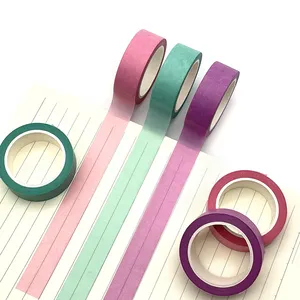 Wholesale Customization Plain Self Adhesive Paper Solid Color Washi Tape With Variety Of Colors To Choose