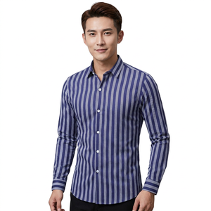 Camisa de Manga Larga a Rayas para Hombre, Venta al por Mayor, Logotipo Personalizado, Camisa Casual de Algodón para Negocios, Fabricante OEM ODM, Proveedor, Exportaciones de Fábrica - Product Image 5