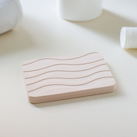 Porte-savon en diatomite à motif ondulé, vente en gros, absorption rapide de l'eau, antibactérien, écologique, plateau de drainage pour lavabo de salle de bain