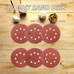 Hook Loop <b>Abrasive</b> Disc 125mm 80 Grit Silicon Carbide Dustless Random Orbital for Woodworking by Good Quality - Product Image 2