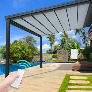 WELEAD Aluminium Awning Sun Shading Bioclimatic Outdoor Waterproof Roof Motorized Garden Retractable Electric Aluminum Pergola - Product Image 1