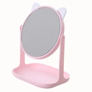 Высококачественное портативное зеркало для макияжа со светодиодной подсветкой, оптовая продажа, зеркало для макияжа с логотипом на заказ, светодиодное зеркало для макияжа с usb