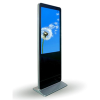 Kios Digital Signage Vertikal Berdiri, Layar LCD 4K Ultra HD untuk Iklan Komersial di Mal Ritel