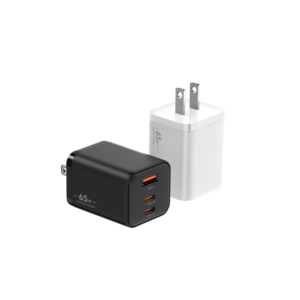 شاحن OEM 65W GaN من المصنع يدعم USB C & USB 2C1A 2C شاحن جداري سريع للكمبيوتر المحمول والهواتف الذكية - Product Image 2