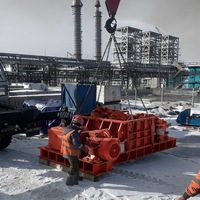 Concasseur à double rouleaux pour déchets de carbone destiné à la ligne de production d'aluminium