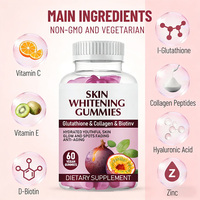 Permen Kunyah L-Glutathione Dengan Vitamin C, Vitamin E, Biotin, Seng, Asam Hialuronat, Peptida Kolagen untuk Pemutih Kulit Wanita OEM ODM