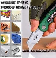 Coffret de couteaux à découper industriels Wooktools DIY, 5 lames de rechange en acier inoxydable, robustes, pliables, couteaux utilitaires, 18 mm