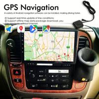 Écran tactile Android 13 pour LEXUS LX470 1998-2002 TOYOTA Land Cruiser LC100 CarPlay GPS Stéréo autoradio Lecteur multimédia vidéo