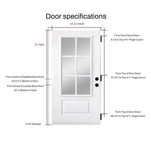 ประตูทางเข้าบ้านแบบกันน้ำ รุ่นร่วมสมัย เปิดเข้าด้านขวา ทำจากไฟเบอร์กลาส สำหรับบ้านพักตากอากาศ - Product Image 3