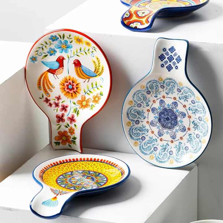 Special Offer Ceramic Spoon Rest Holder and Dim Sum Plate Utensil Rack ...