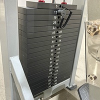 Appareil de musculation réglable en acier pour presse d'épaules, rame assise parallèle et extension dorsale, avec pile de poids de 100 kg, pour les bras et les épaules
