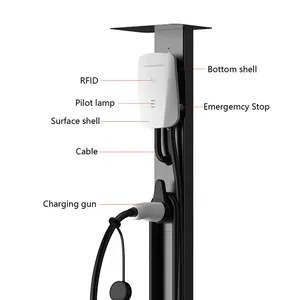 Cargador de vehículo eléctrico montado en la pared para el hogar JZ80 16A 7KW 11KW Estaciones de carga estándar europeas Pila