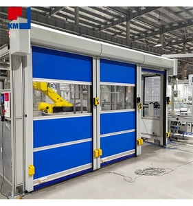 Porte à rideau souple en PVC à grande vitesse, motorisée automatiquement, pour entrepôt intelligent et atelier propre - Product Image 1