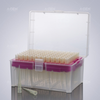 Embouts de pipette jaunes de 50,5 mm 200 µL, faible rétention, type universel, emballage sous blister, fournitures de laboratoire professionnelles