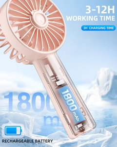 Rechargeable 3-Speed <b>USB</b> <b>Mini</b> Handheld <b>Fan</b> with 300mAh Battery for Eyelash Extensions and Outdoor Use - Product Image 4