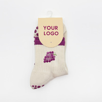 Chaussettes de Pilates en coton antidérapantes pour femmes, design personnalisé de haute qualité, logo personnalisé, antidérapantes, pour yoga et Pilates