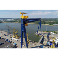 Grue portuaire de grande capacité pour chantier naval/port, grue à portique robuste de 500 tonnes à double poutre pour quais de construction navale