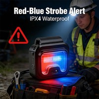 Lampe frontale LED rechargeable 300 lumens, 4 modes, avec clip, contrôle par capteur, flash rouge et bleu pour le jogging, le cyclisme et les activités de plein air