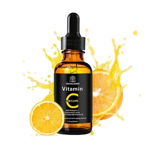 Private Label Skincare Natural 20% Vitamina C Soro Ácido Hialurônico Clareamento Clareamento Hidratante Vitamina C Soro Rosto