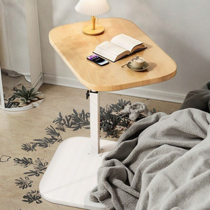 Telaio del Letto Semplice <span class=keywords><strong>e</strong></span> Mobile con <span class=keywords><strong>Tavolino</strong></span> Laterale Sollevabile, <span class=keywords><strong>Tavolino</strong></span> da Caffè in <span class=keywords><strong>Legno</strong></span> <span class=keywords><strong>e</strong></span> Scaffale Portaoggetti, Comodino Stile Pannello - Product Image 3