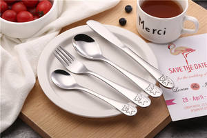 Forchetta per Bambini in Acciaio Inox Stile Occidentale Creativa <span class=keywords><strong>a</strong></span> Forma di Orso Lucidato <span class=keywords><strong>a</strong></span> Specchio Resistente Lavabile in Lavastoviglie per Feste - Product Image 3