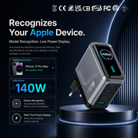 Chargeur mural rapide multi-ports Nano Gan avec écran LED KYT 140w Eu Pd 3.1