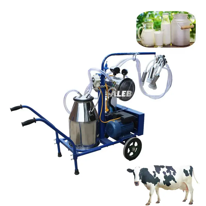 高速調整可能牛搾乳機/トロリー型牛羊ヤギ搾乳機/ポンプ搾乳機