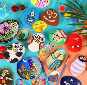 2025 Factory Direct Sales DIY Educational Toys Extra Large Arts and Crafts Mash <strong>Rock</strong> <strong>Painting</strong> <strong>Kit</strong> for Kids with 12 Colors - Product Image 3