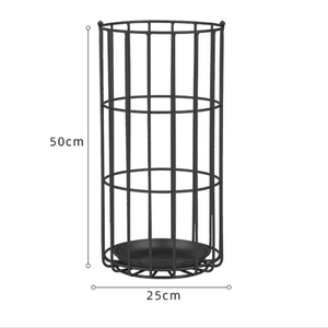 Indoor Free Standing Nero <span class=keywords><strong>Metallo</strong></span> Rotonda Umbrella Stand per Delle Canne, Bastoni Da Passeggio per la Casa Ufficio - Product Image 2