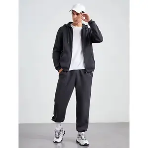 Wholesale Sweatpants And Zip Up Hoodie Set Men Custom Logo Joggers Pants 2 Piece Pants Set For Men Sweatsuit Set Tracksuit