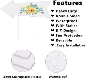 ป้ายตกแต่งอะคริลิคสีขาวป้ายบอกทิศทางสำหรับงานแต่งงานดีไซน์ทันสมัย - Product Image 3