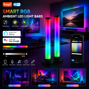 Barres lumineuses LED intelligentes RVB à intensité variable avec synchronisation musicale et contrôle par application pour salle <span class=keywords><strong>de</strong></span> jeux, décoration intérieure, Tuya Wifi, couleurs personnalisables, veilleuse <span class=keywords><strong>de</strong></span> bureau - Product Image 1