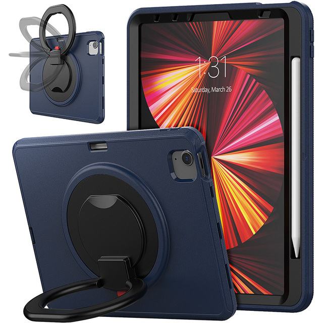 Rugged TPU Bumper Shockproof case with 360 Handle Grip for iPad Pro 11 2022 iPad Air 4 10.9 iPad Air 5 10.9/Air 11 2024 2025