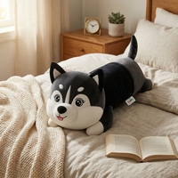 Peluche géante Husky Kawaii personnalisable à bas prix, rembourrage en coton PP, oreiller de couchage en peluche, fabricant OEM