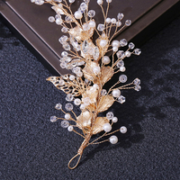 Vente en gros de couronnes en cristal faites à la main pour reines Nouveau design en forme de feuille Vignes et diadème de mariée Couronne de luxe exquise pour mariage