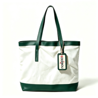 Sac fourre-tout en toile robuste et grand format avec poignée en cuir, réutilisable pour les courses