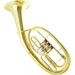 Bande à vent usine laiton finition laqué or trois clés B plat clé ténor corne euphonium avec étui embouchure - Product Image 3
