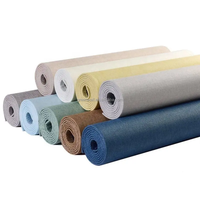 Papier peint doux en mousse de polythène rouleau de papier peint en tissu de lin de luxe auto-adhésif imperméable