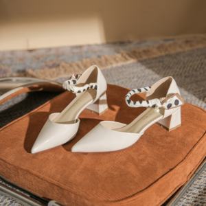 Sandales à talons hauts décontractées à bout pointu et semelle plate, chaussures à talons hauts exquises, chaussures de bureau décontractées - Product Image 3